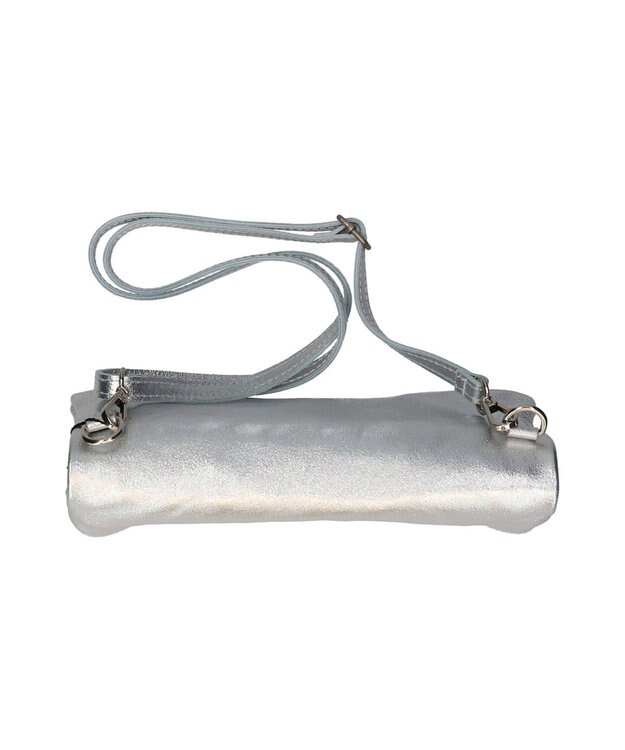 INTER-CHAUSSURES 【ANDREA CARDONE】レザーワイドショルダーバッグ シルバー