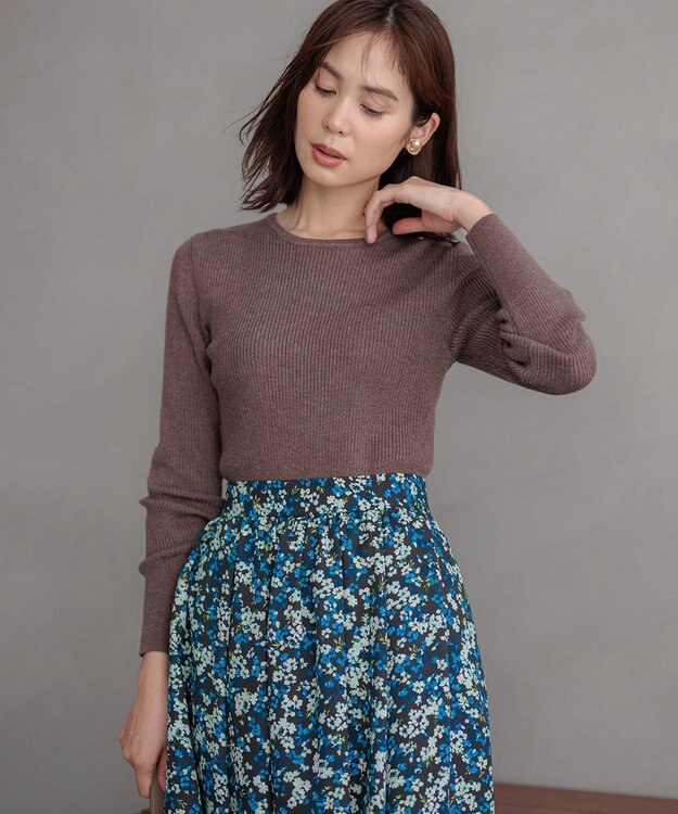 組曲 【WEB限定・2SET】オフショル風NEWツイン ニット モカブラウン系