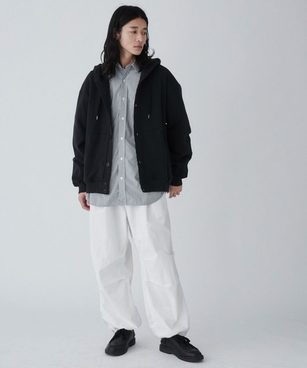 WEGO 【ユニセックス着用ITEM】スウェットボタンカーディガン ブラック