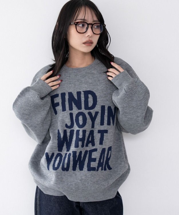 WEGO グラフィックニットプルオーバー 柄7