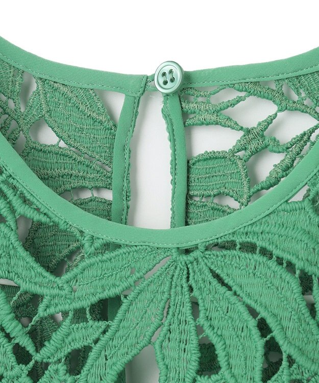 BEIGE， NARCISSUS / レースブラウス Pine Green