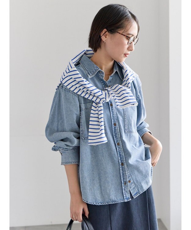 Te chichi デニムシャツ サックスブルー