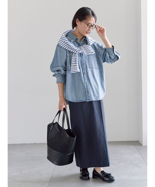 Te chichi デニムシャツ サックスブルー