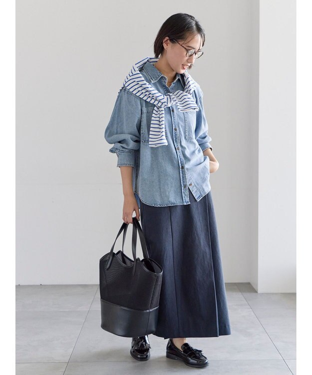 Te chichi デニムシャツ サックスブルー