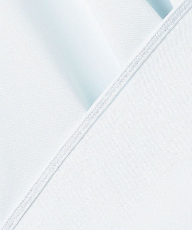 ICB L 【洗える】 ブラウスライクジャージー ロングカットソー クリアサックス系