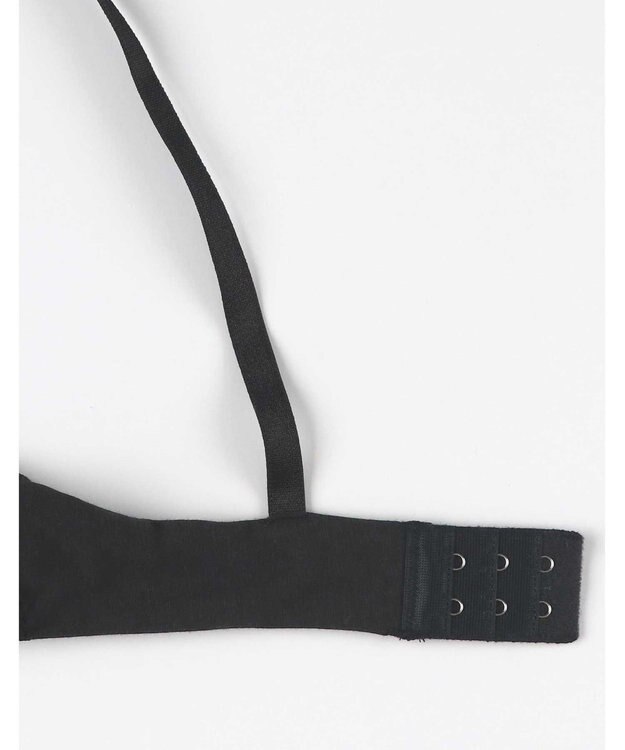 une nana cool リニューアル【綿混】ビタードットコットン 3/4カップブラ ブラック