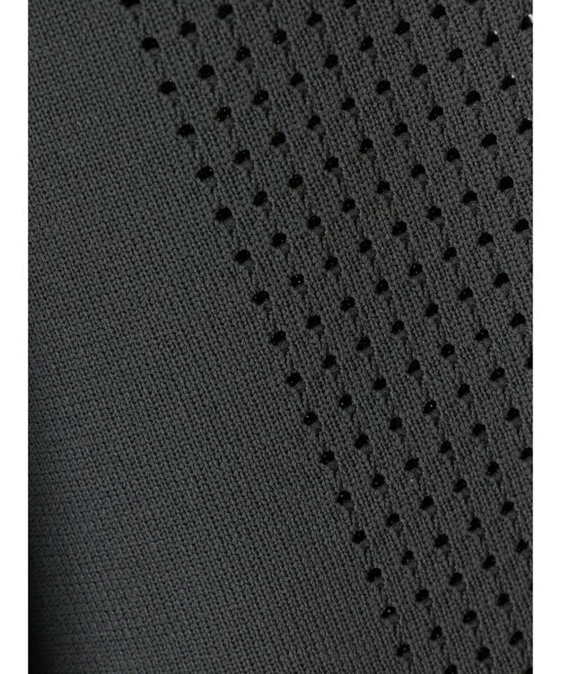 Green Parks ・ｆｕｒｒｙ　ｒａｔｅ　２ｗａｙかる~いニットカーデ Charcoal Gray