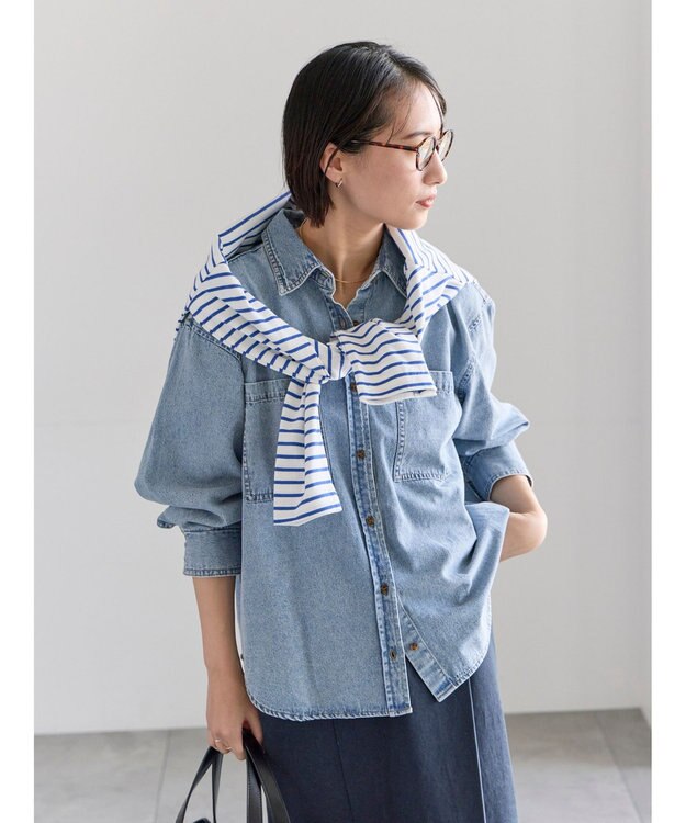 Te chichi デニムシャツ サックスブルー