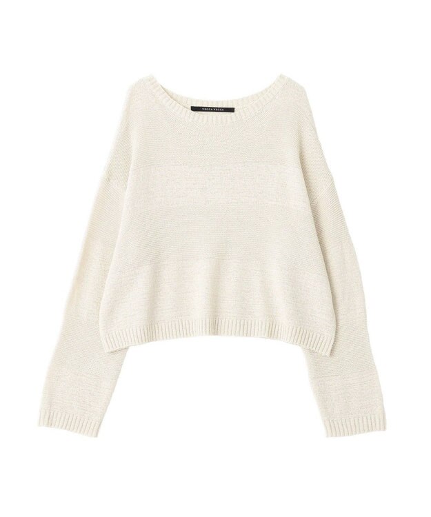 YECCA VECCA テープヤーンルーズニットプルオーバー Ivory