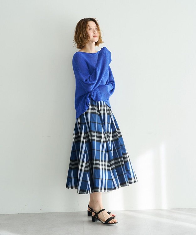 YECCA VECCA テープヤーンルーズニットプルオーバー Blue