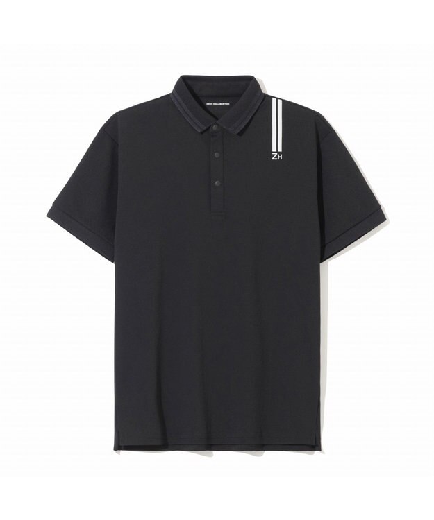 ZERO HALLIBURTON 【吸水速乾・UVケア】 ダブルリブ鹿の子ポロシャツ ZHG-M5S4b 82948 ブラック