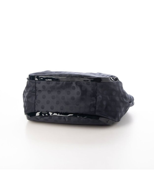 Y'SACCS ドット柄ジャガードエナメルアクセント2wayトート ダークネイビー