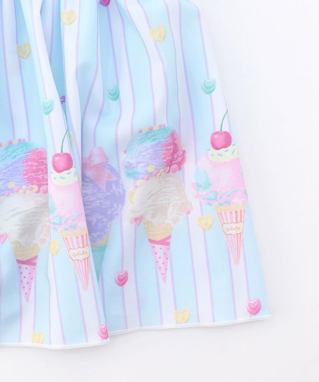 ANY KIDS 【UVカット】フリルワンピース水着 サックスブルー×アイス