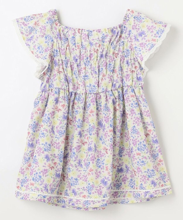 ANY KIDS 花柄 ブラウス オフホワイト系花柄