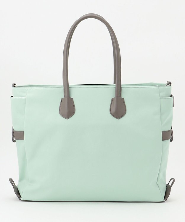 Y'SACCS ナイロン×リサイクルレザー　ホック2WAYトート　Mサイズ