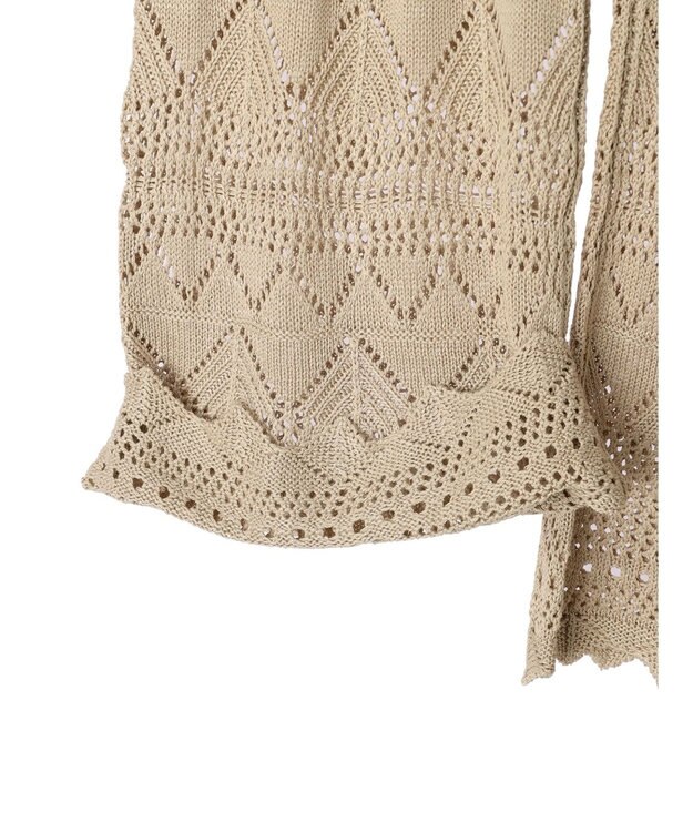 AMERICAN HOLIC 透かし編みニットパンツ Beige