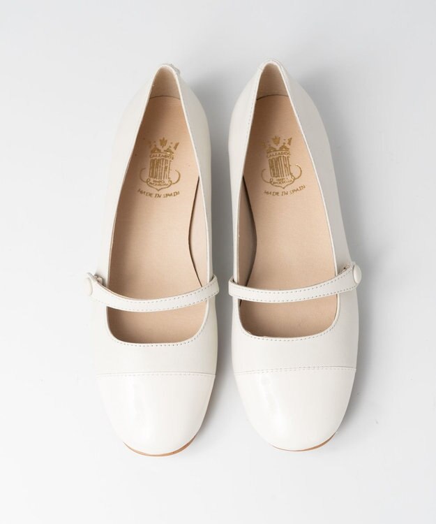 BONTRE 【BONTRE/ボントレ】コンビストラップパンプス/40051-US ホワイト