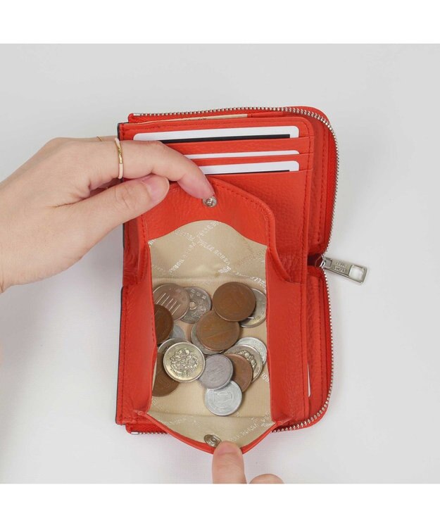 PELLE BORSA L字ファスナーミニ財布 Comfy コンフィー 6705 レッド