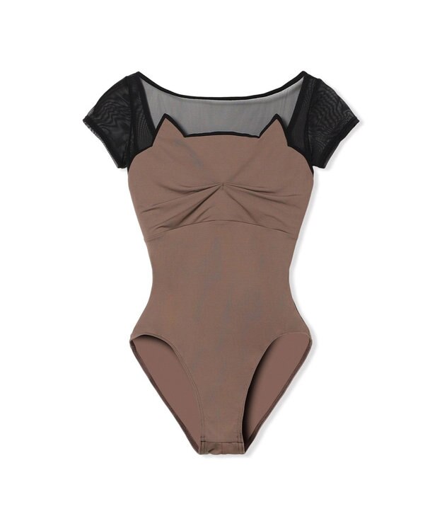 Chacott キャップスリーブレオタード カーキ