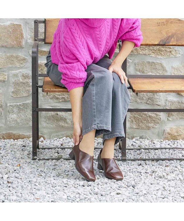 ing <ing>【WEB限定】【サスティナブルシリーズ】甲深デザインパンプス ダークブラウン