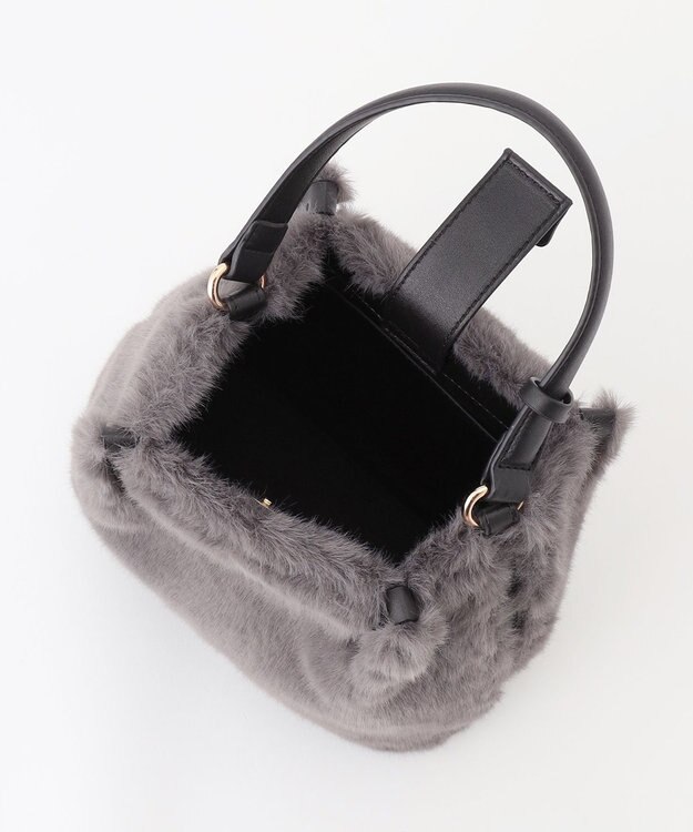 組曲 ファーバケット バッグ グレー系