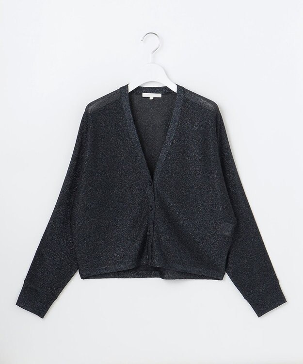 自由区 【カタログ掲載】カラーミックスラメ カーディガン ネイビー