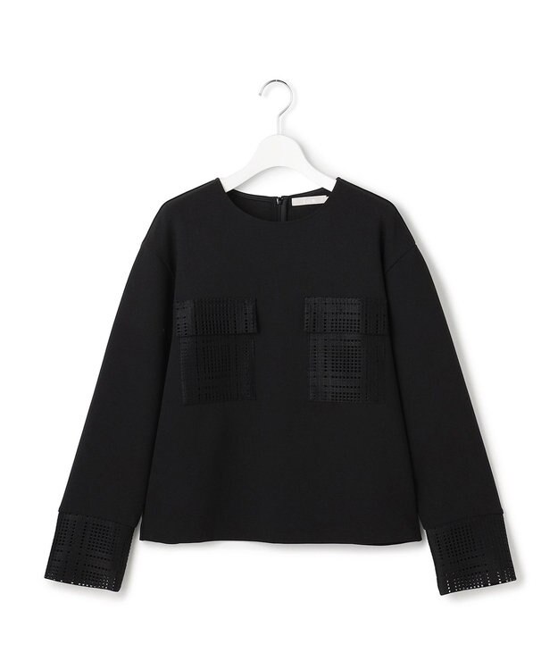 ICB L レースコンビジャージー トップス ブラック