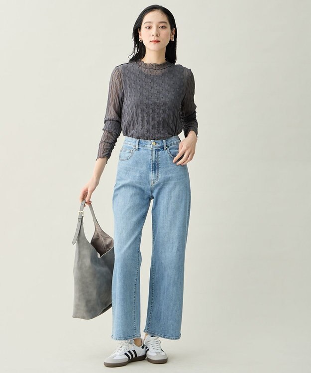 ANY L レースインナートップス グレー