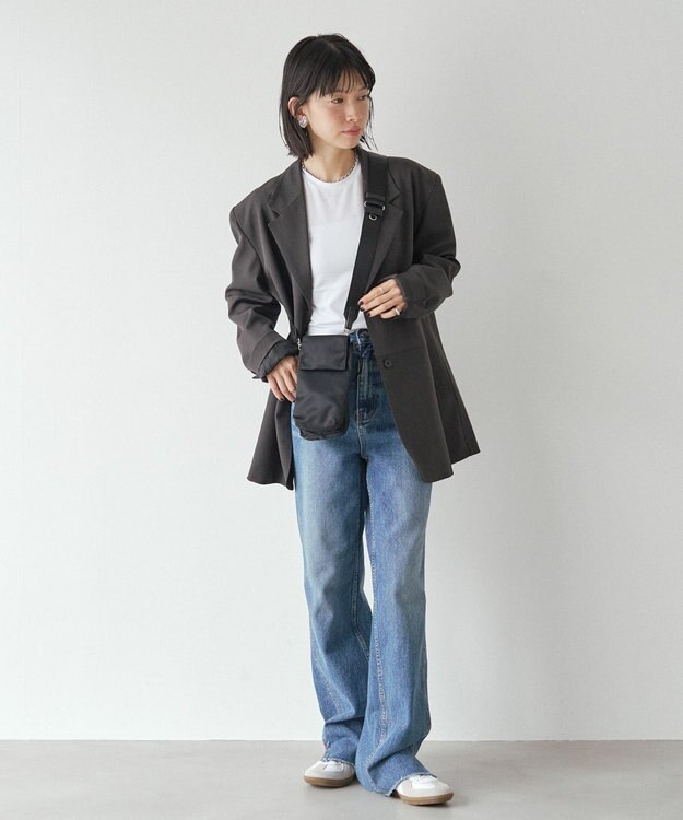 russet ≪500mlペットボトルが入る≫ナイロン多機能ミニショルダーバッグ(CE-1613) Black