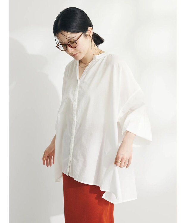 CRAFT STANDARD BOUTIQUE インド綿スキッパーチュニック Off White