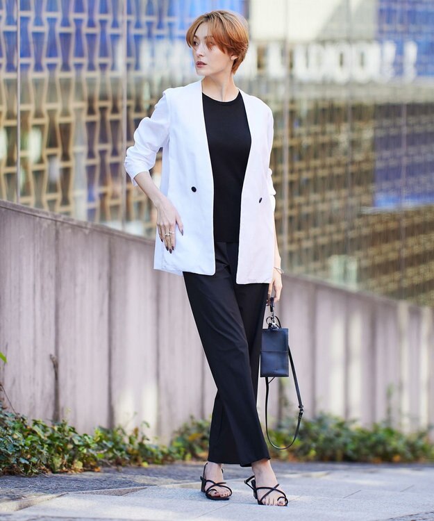 ICB 【洗える】 UnleashLite ノーカラージャケット オフホワイト系