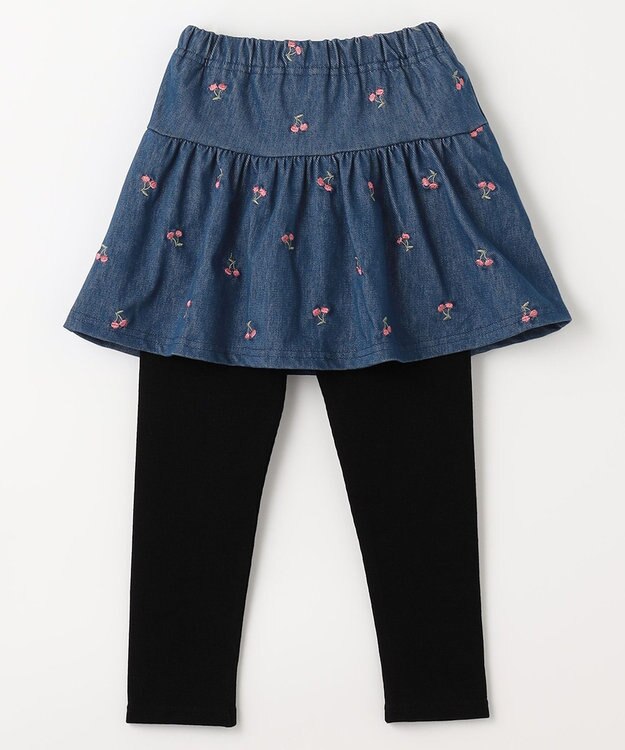 ANY KIDS デニムスカッツ ブルー×ブラック