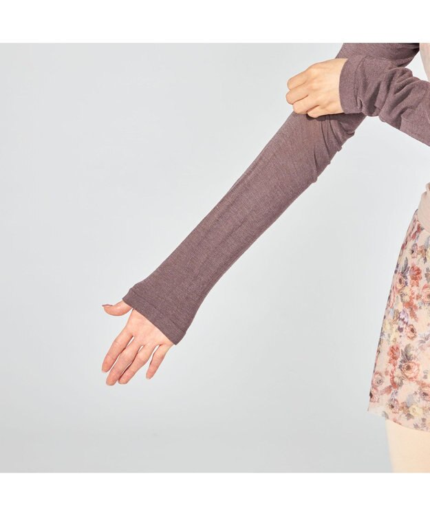 Chacott アームカバー (サーモギア(R)糸使用） グレイッシュライラック