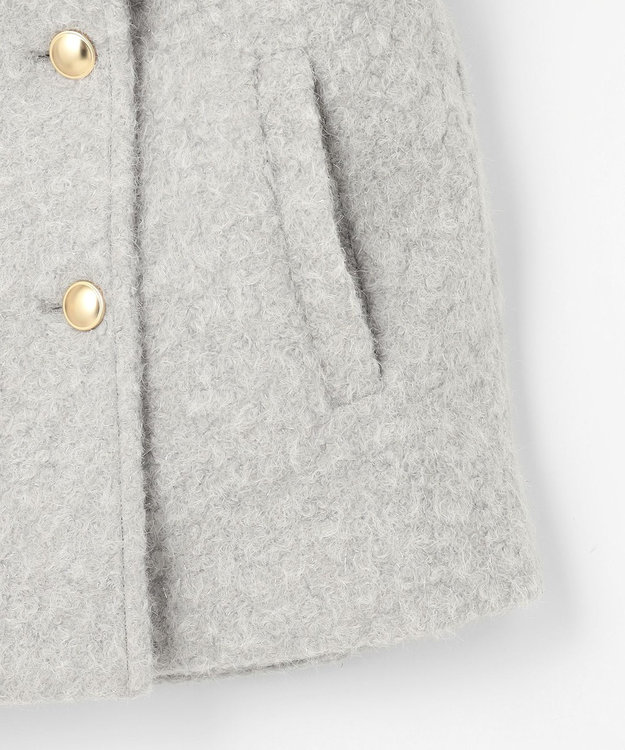 ANY SIS L 【2WAY】ブークレーシャギーラメ アウター ライトグレー