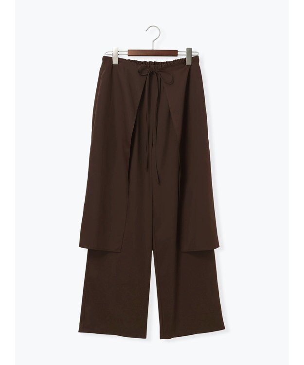 Te chichi ラップスカートレイヤードストレートパンツ《2025Autumn catalog item》 ブラウン