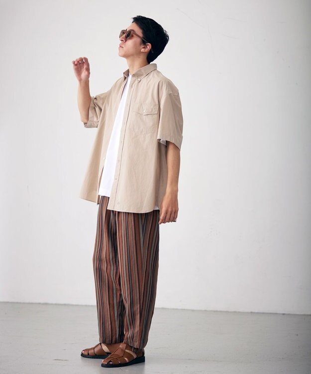 J.PRESS YORK STREET 【UNISEX】タイプライター ワッシャーシャツ/B.D ベージュ系