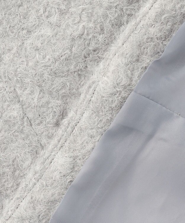 ANY SIS L 【2WAY】ブークレーシャギーラメ アウター ライトグレー