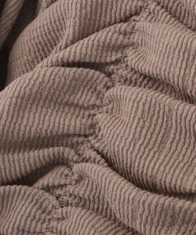 earth music&ecology フロントホックシャーリングトップス Mocha