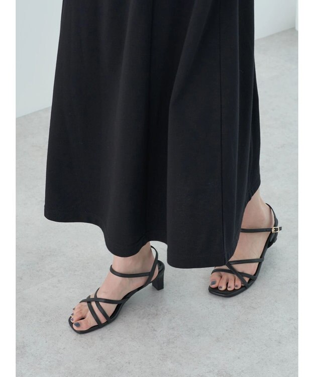 earth music&ecology スウェットキャミワンピース Black