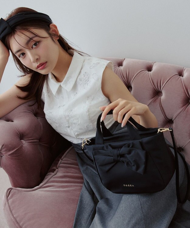 RIBBON CUBE NYLON MINI TOTE ミニトートバッグ【古畑星夏さん着用