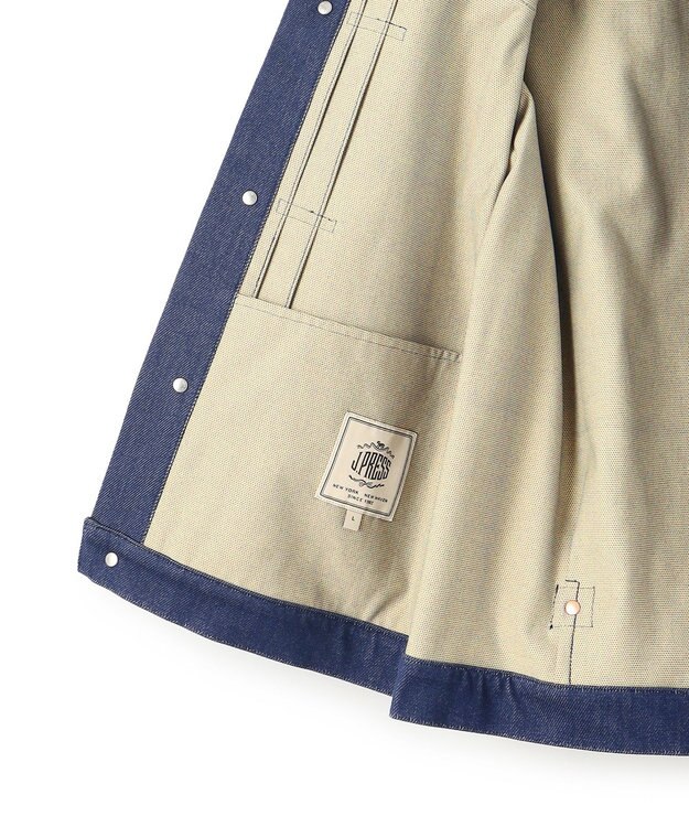 J.PRESS MEN 【KANEMASA JERSEY】ジャージー デニムジャケット ブルー系