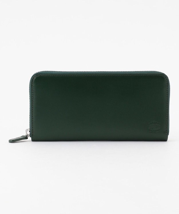 J.PRESS MEN 【MORPHO×J.PRESS】スムースヌメ 長財布(ラウンドファスナー) ダークグリーン系