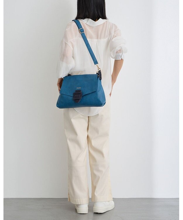 MioFIRANO バックル付きフラップトートバッグ 2WAY　FIRANO フィラノ BLUE