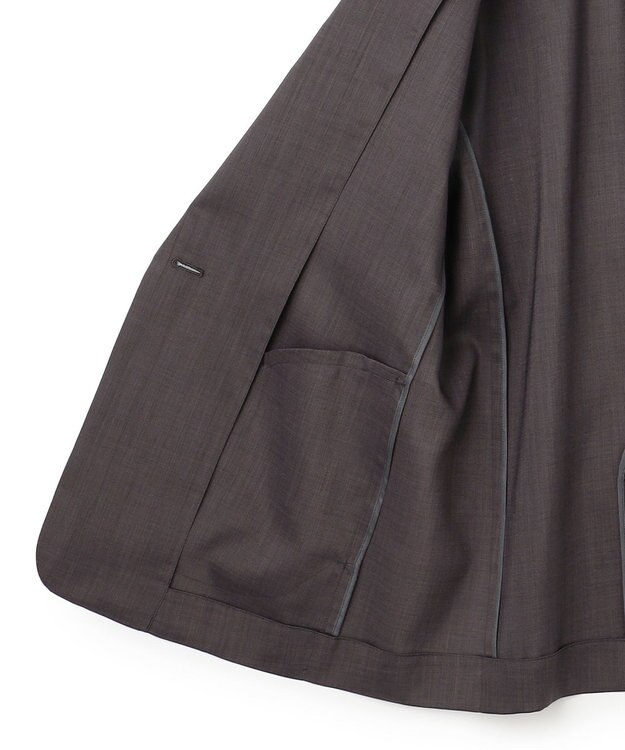 ICB L Peラミーシアータフタ 半袖ジャケット チャコール