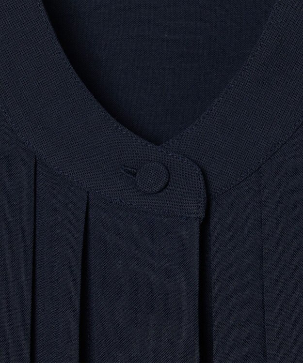 JOSEPH エアリープリッセ　ロングスリーブブラウス Navy