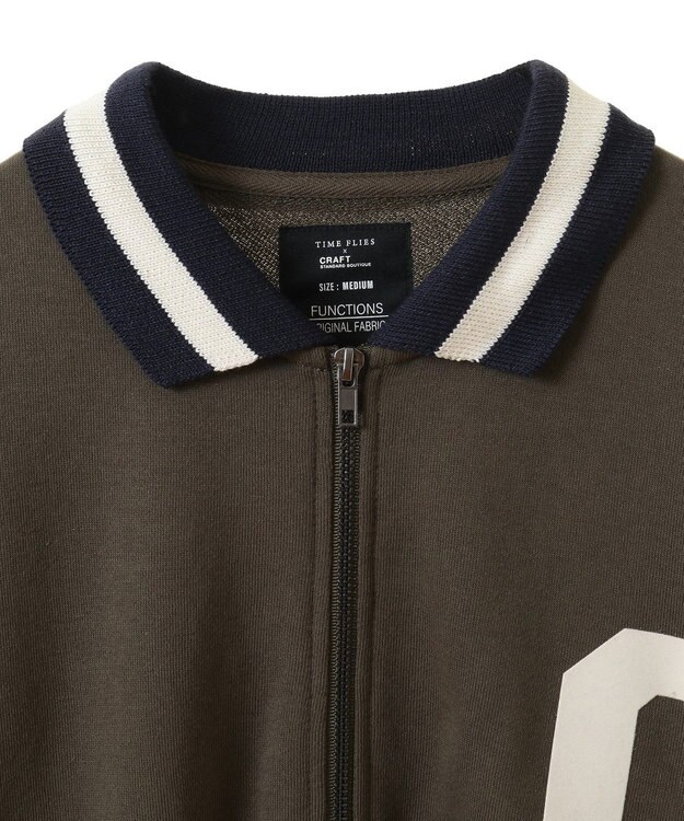 CRAFT STANDARD BOUTIQUE 【ユニセックス】裏毛ハーフジップスウェット Khaki