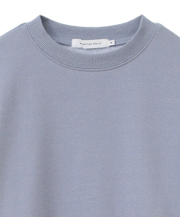 AMERICAN HOLIC ラメ裏毛プルオーバー Blue