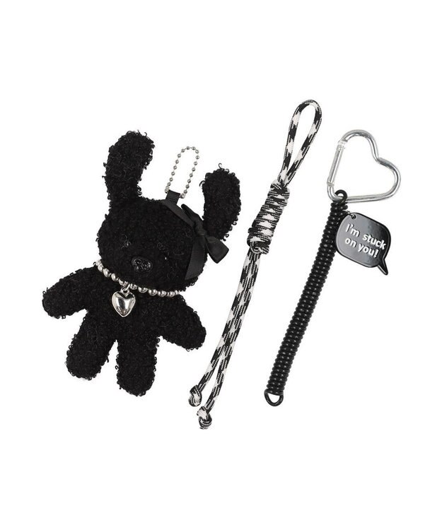 UNBILLION カシュカシュ cachecache / クマハートカラビナチャーム ブラック