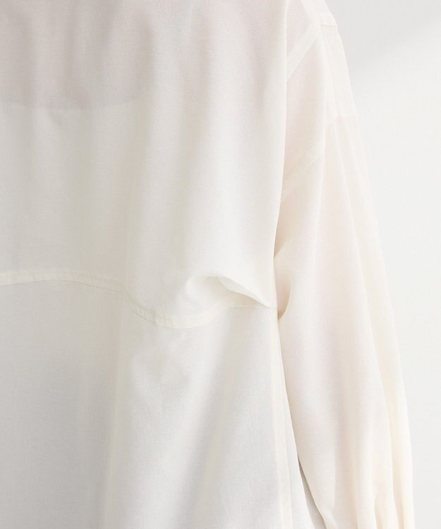 Green Parks 金ボタン裾ドロストシャツ Off White