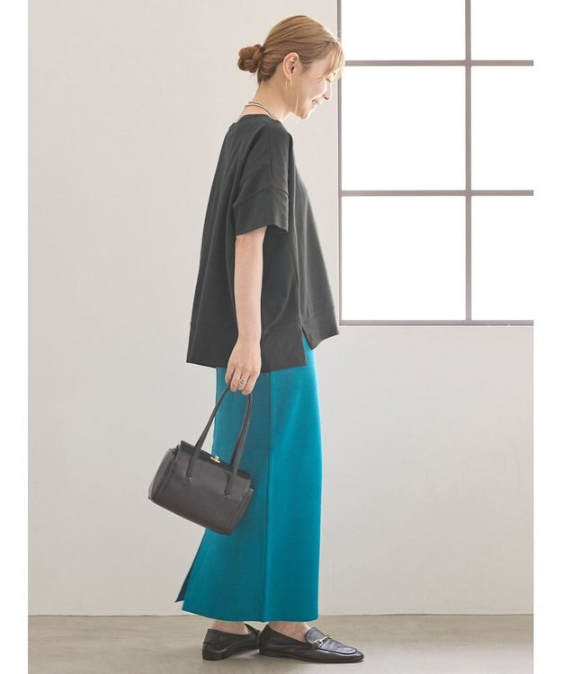 AMERICAN HOLIC ミラノリブニットタイトスカート Blue Green